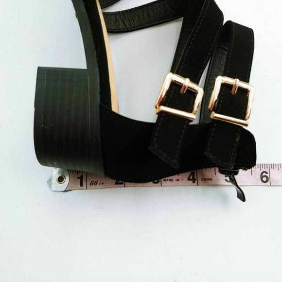 Top Moda Courtney Strappy Sandals Black 6.5 New - Picture 7 of 10